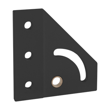 25-4133-BLACK -  25 Series 90 Degree Left Hand Pivot Bracket Plate