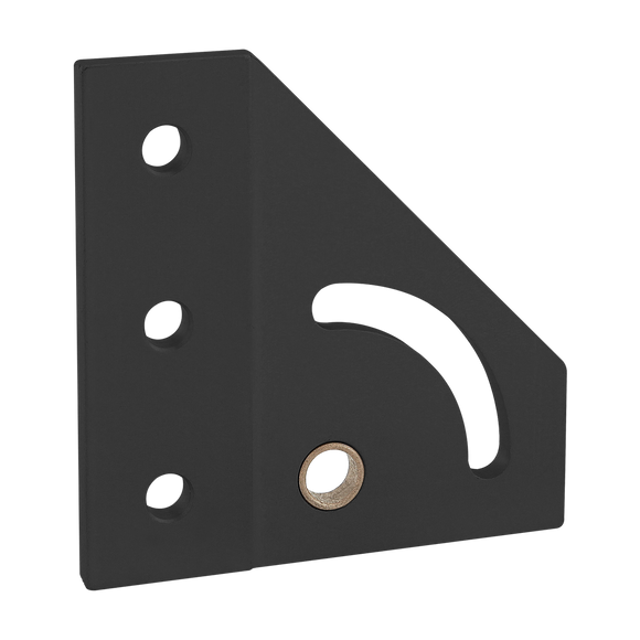 25-4133-BLACK -  25 Series 90 Degree Left Hand Pivot Bracket Plate