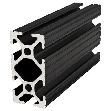 1020-BLACK-242 -  1" X 2" T-SLOT EXT 242" BAR BLACK ANODIZE