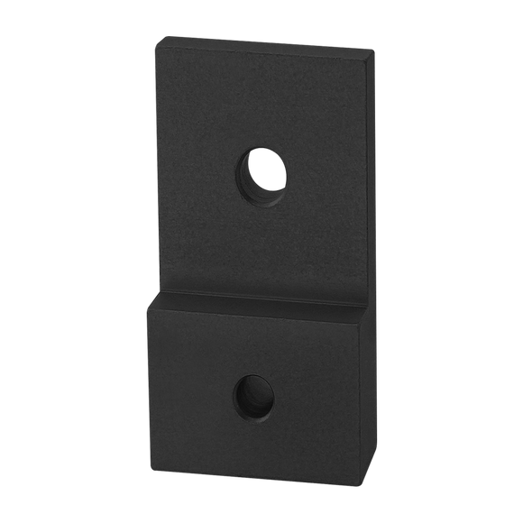 4521-BLACK -  10 to 15 Series 2 Hole - Straight Transition Flat Plate with Flush Offset