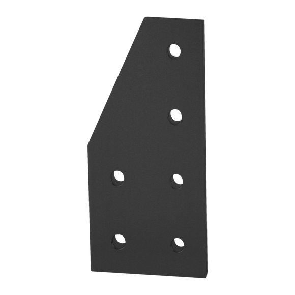 4320-BLACK -  15 Series 6 Hole - 90 Degree Angled Stacked Flat Plate