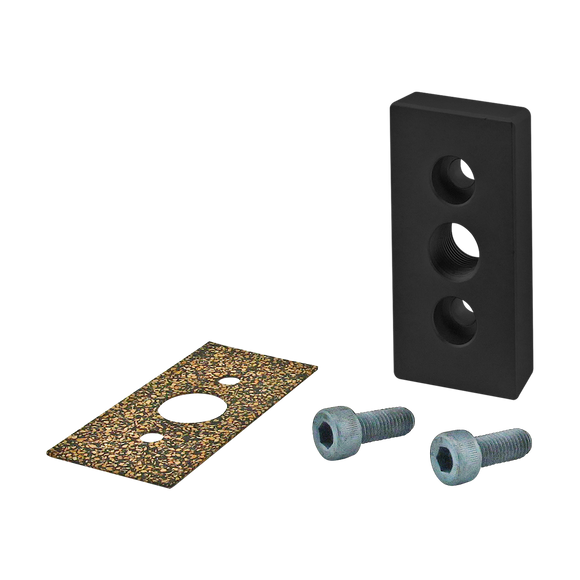 40-2150-BLACK -  40 Series 3-Hole Pressure Manifold Feed Plate