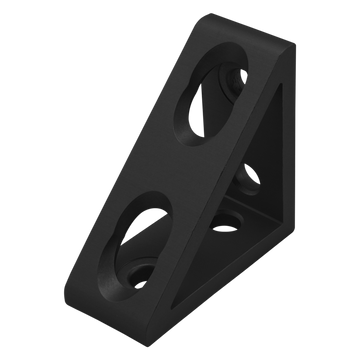 30-4336-BLACK -  30 Series 4 Hole - Tall Gusseted Inside Corner Bracket