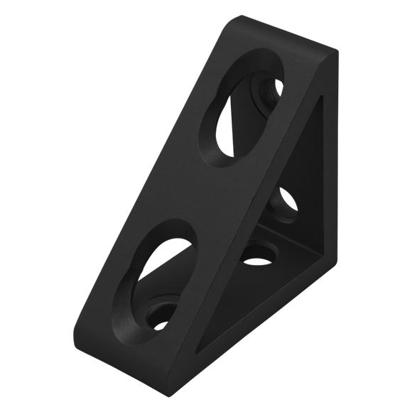 30-4336-BLACK -  30 Series 4 Hole - Tall Gusseted Inside Corner Bracket