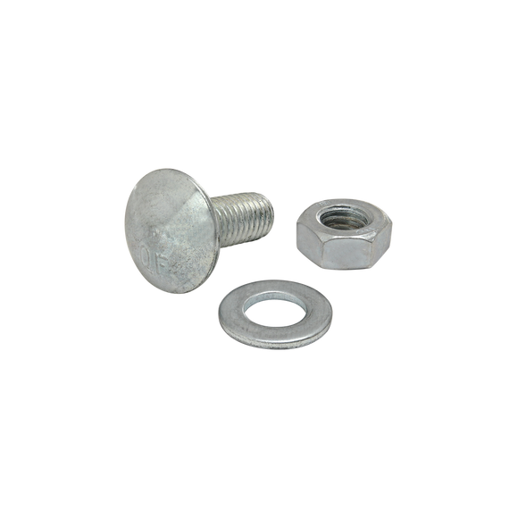 3880 -  Bolt Assembly: M8 x 20.00mm Bright Slide-In Flanged Economy T-Slot Stud with Washer and Hex Nut - Bright Zinc