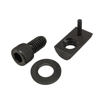 75-3847 -  Bolt Assembly: 5/16-18 x .625" Black SHCS with Washer and Roll-In T-Nut with Flex Handle - Black Zinc