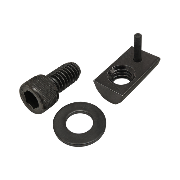 75-3847 -  Bolt Assembly: 5/16-18 x .625" Black SHCS with Washer and Roll-In T-Nut with Flex Handle - Black Zinc