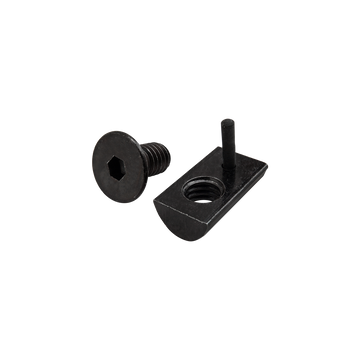 3413 -  Bolt Assembly: 5/16-18 x .625" Black FHSCS and Roll-In T-Nut with Flex Handle - Black Zinc