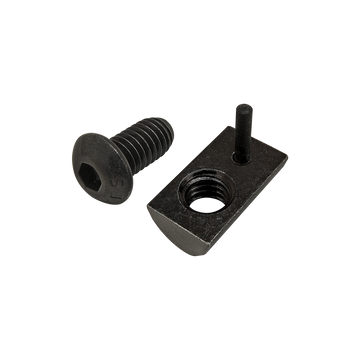 75-3827 -  Bolt Assembly: 5/16-18 x .625" Black BHSCS with Roll-In T-Nut with Flex Handle - Black Zinc