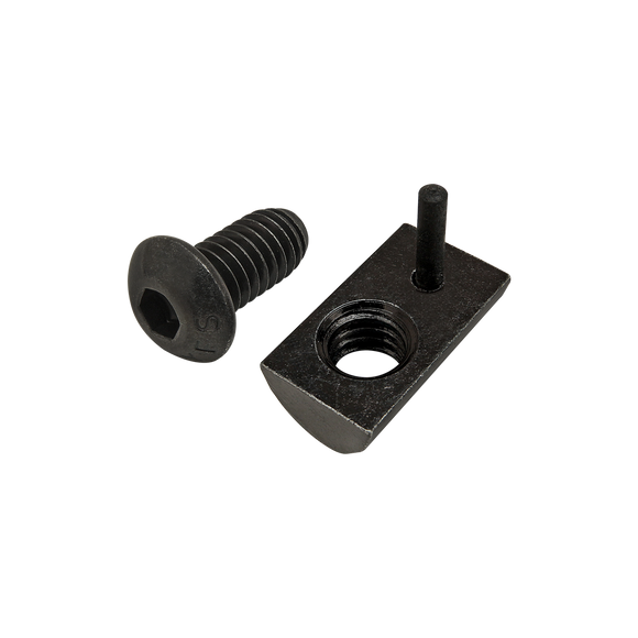 75-3827 -  Bolt Assembly: 5/16-18 x .625" Black BHSCS with Roll-In T-Nut with Flex Handle - Black Zinc