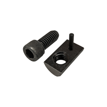 75-3843 -  Bolt Assembly: 5/16-18 x .750" Black SHCS with Roll-In T-Nut with Flex Handle - Black Zinc
