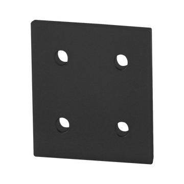 4367-BLACK -  15 Series &amp; Ready Tube 4 Hole - Square Flat Plate