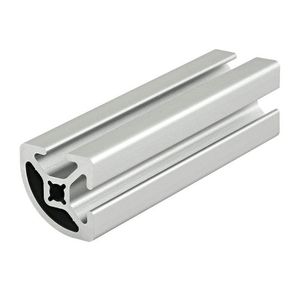 1012-S-242 -  1.0" X 1.0" QUARTER ROUND T-SLOTTED EXTRUSION SMOOTH 242"