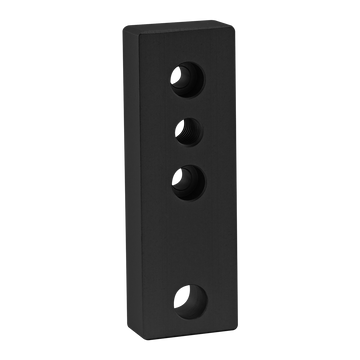 40-2175-BLACK -  40 Series 4 Hole - Leveling Anchoring Base Plate: M12 Tap