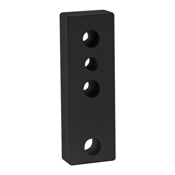 40-2175-BLACK -  40 Series 4 Hole - Leveling Anchoring Base Plate: M12 Tap