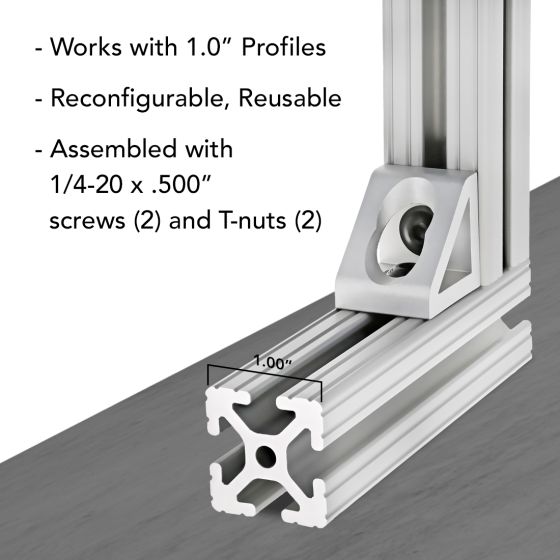 4132 -10 Series 2 Hole - Gusseted Inside Corner Bracket