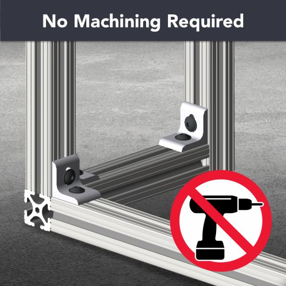 4295 - 15 Series & Ready Tube 2 Hole - Slotted Inside Corner Bracket