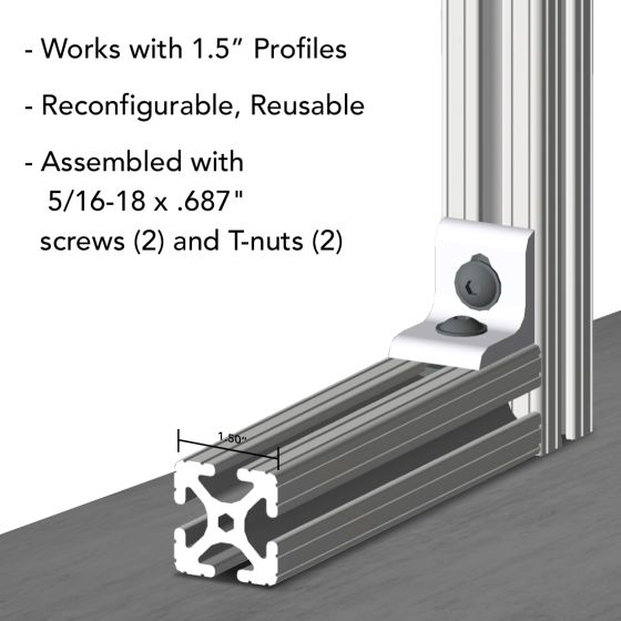 4295 - 15 Series & Ready Tube 2 Hole - Slotted Inside Corner Bracket