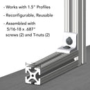4295 - 15 Series & Ready Tube 2 Hole - Slotted Inside Corner Bracket-5