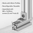 40-4302 - 40 Series 2 Hole Inside - Corner Bracket-4