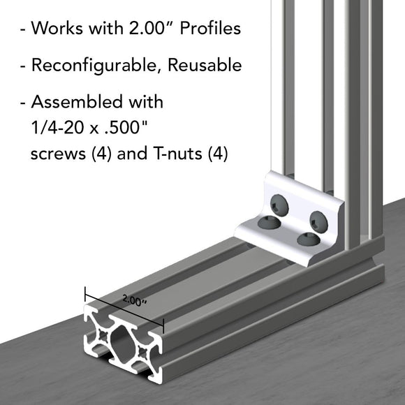 4113 - 10 Series 4 Hole - Wide Inside Corner Bracket