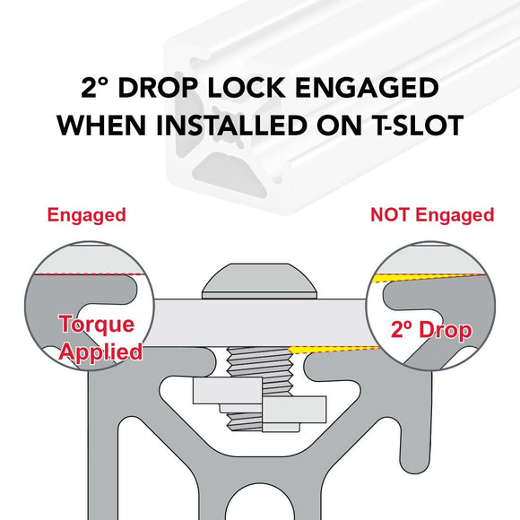 1002-S - 1” X 1” Smooth Surface T-Slotted Profile - Two Adjacent Open T-Slots