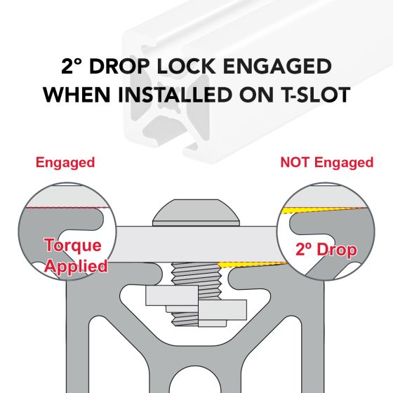 1004-S - 1.00” X 1.00” Smooth Surface T-Slotted Profile - Two Opposite Open T-Slots