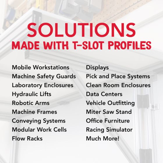 1004-S - 1.00” X 1.00” Smooth Surface T-Slotted Profile - Two Opposite Open T-Slots