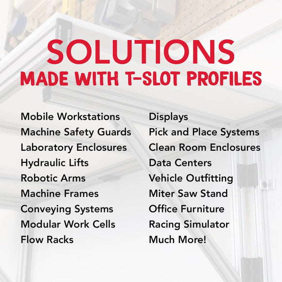 1010 - 1.00” X 1.00” T-Slotted Profile - Four Open T-Slots