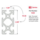 1020 - 1.00” X 2.00” T-Slotted Profile - Six Open T-Slots-5