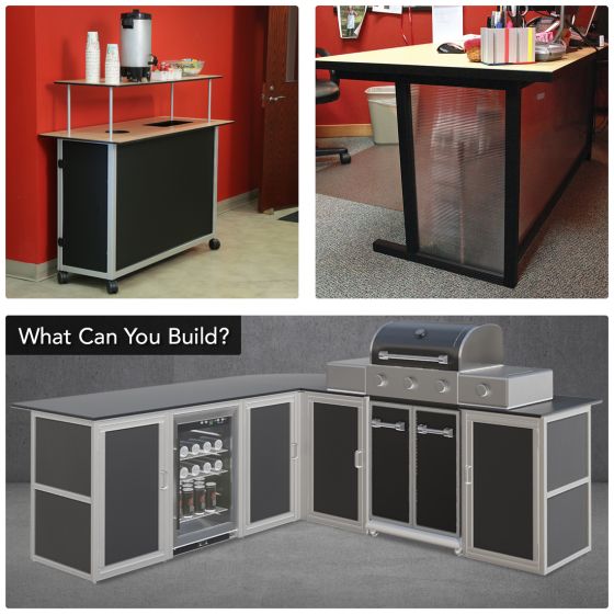 1504-LS - 1.50” X 1.50” Lite Smooth Surface T-Slotted Profile - Two Opposite Open T-Slots