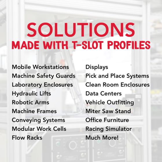 1515-LITE-BLACK - 1.5” X 1.5” Lite T-Slotted Profile - Four Open T-Slots