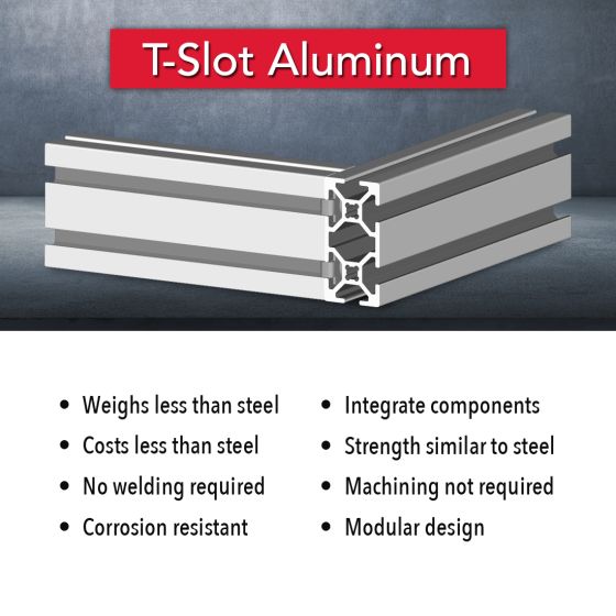 20-2040 - 20mm X 40mm T-Slotted Profile - Six Open T-Slots