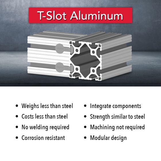 3030-Lite -3.00" X 3.00" Lite T-Slotted Profile - Eight Open T-Slots