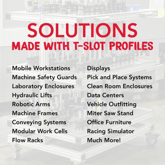 3030-Lite -3.00" X 3.00" Lite T-Slotted Profile - Eight Open T-Slots