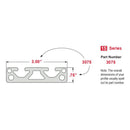 3075 - ﻿3.00” X .75” Smooth Surface T-Slotted Profile - Two Adjacent Open T-Slots-5