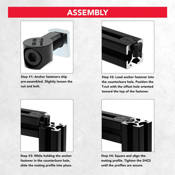 40-3359 - 40 Series M8 Standard Anchor Fastener Assembly