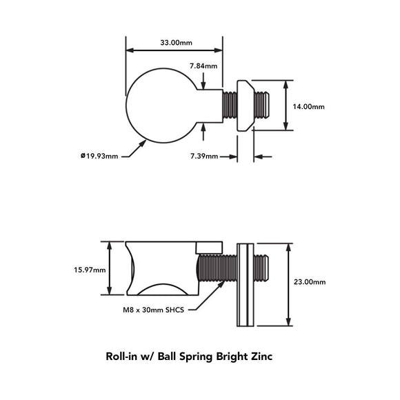 40-3897 - 40 Series M8 Standard Anchor Fastener Assembly