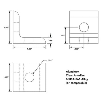 4119 - 10 Series 2 Hole - Inside Corner Bracket - 0
