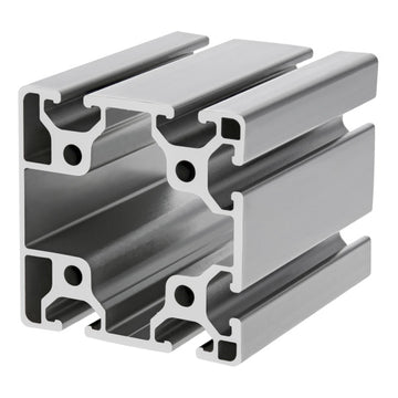 40-8086-LITE-3M -  80mm X 80mm Lite T-slotted Profile - Six Adjacent Open T-slots - 3M Anodize Bar