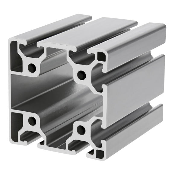 40-8086-LITE-3M -  80mm X 80mm Lite T-slotted Profile - Six Adjacent Open T-slots - 3M Anodize Bar