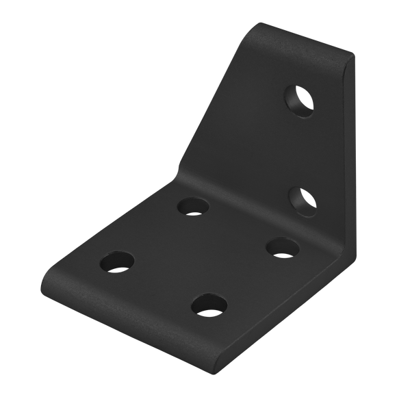 4121-BLACK -  10 Series 6 Hole - Right Aligned Inside Corner Bracket