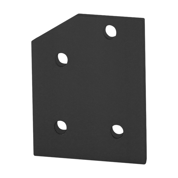4331-BLACK -  15 Series 4 Hole - 30 Degree Angled Flat Plate