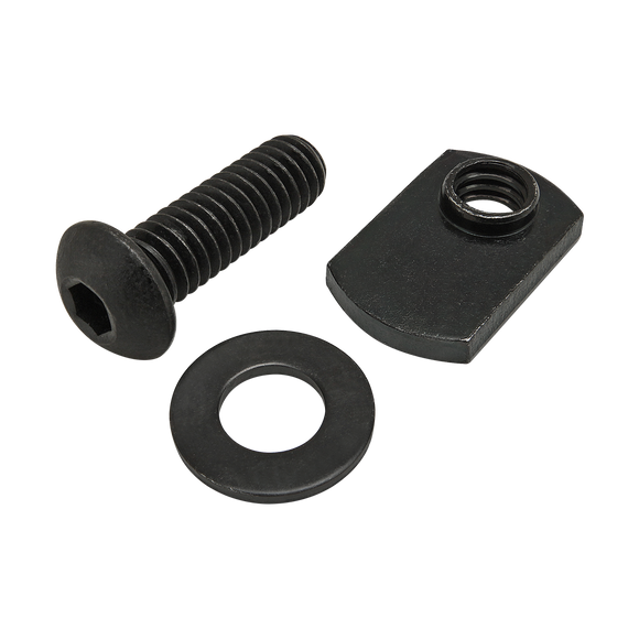 75-3836 -  Bolt Assembly: 5/16-18 x 1.000" Black BHSCS with Washer and Slide-In Economy T-Nut - Offset Thread - Black Zinc