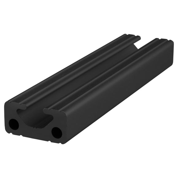 1050-120-BLACK-FB -  1" X .5"T-SLOTTED EXTRUSION BLACK ANODIZE 120 INCHBAR