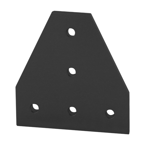 4340-BLACK -  15 Series &amp; Ready Tube 5 Hole - Tee Flat Plate