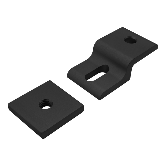 2491-BLACK -  10 Series Single Arm Narrow Mesh Retainer with Narrow Backing Plate
