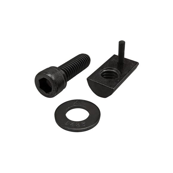 3472 -  Bolt Assembly: 5/16-18 x 1.000" Black SHCS with Washer and Roll-In T-Nut with Flex Handle - Black Zinc