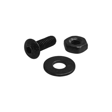 3489 -  Bolt Assembly: 8-32 x .500" Black BHSCS with Washer and 8-32 Hex Nut - Black Zinc