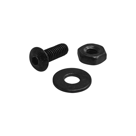 3489 -  Bolt Assembly: 8-32 x .500" Black BHSCS with Washer and 8-32 Hex Nut - Black Zinc